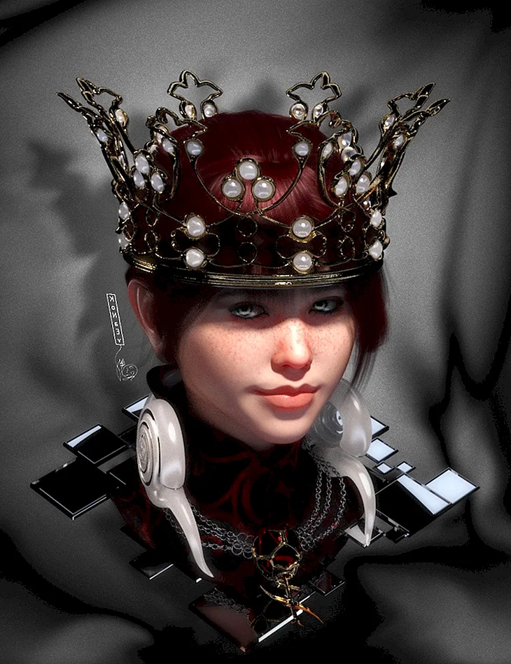 3d Queen Crown