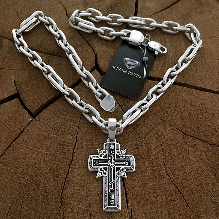 Baraka цепь Якорная с крестом