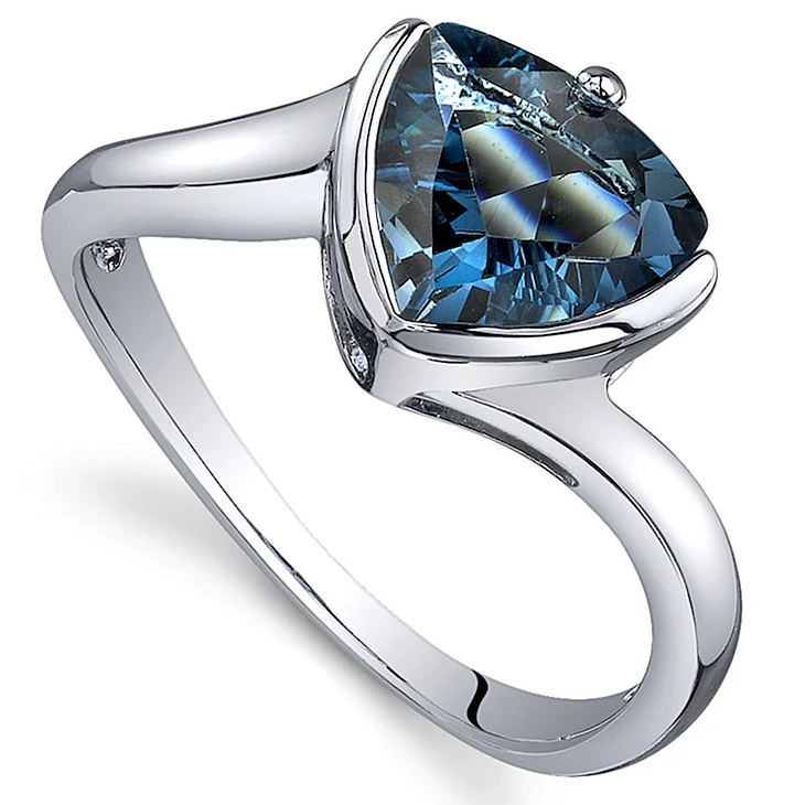 Blue Topaz Solitaire Ring