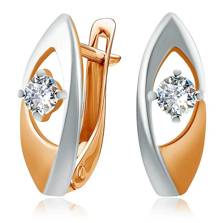 Бронницкий ювелир серьги из красного золота д0268-027309