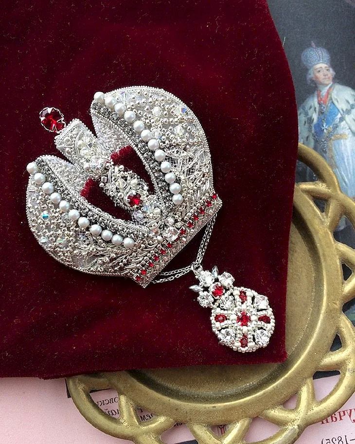 Брошка корона Российской империи