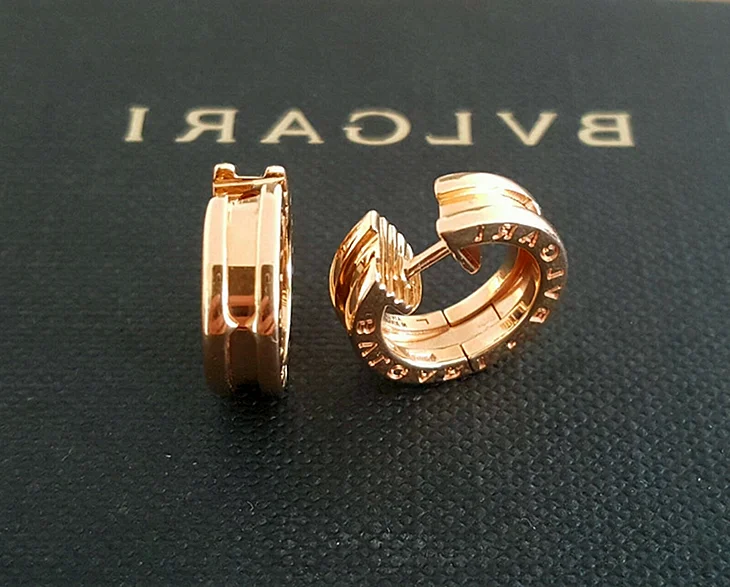 Bvlgari серьга серебр ОС золотом