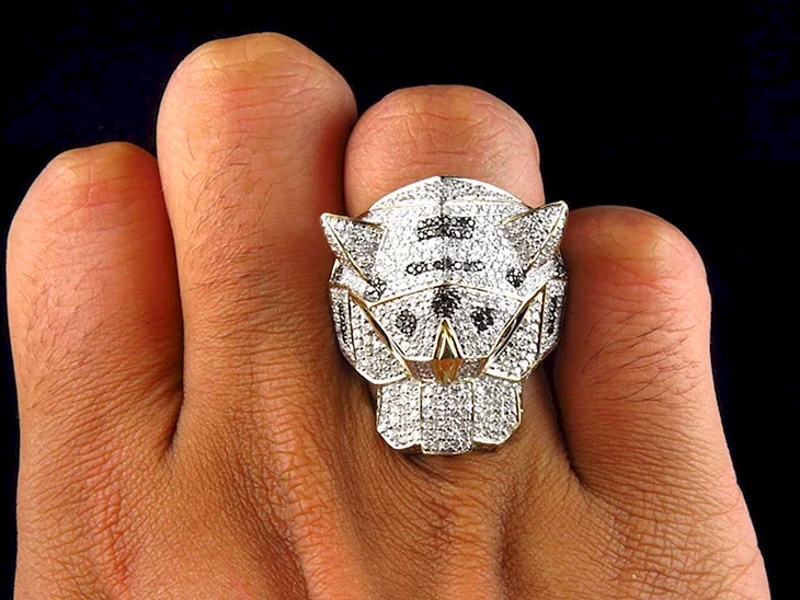 Cartier кольцо гепард