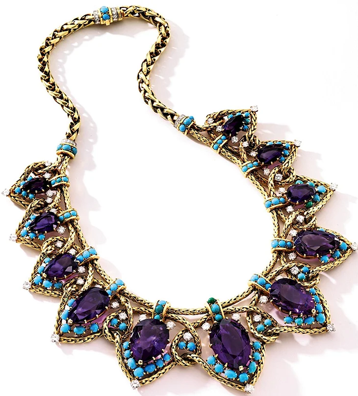 Cartier Necklace Turquoise Amethyst