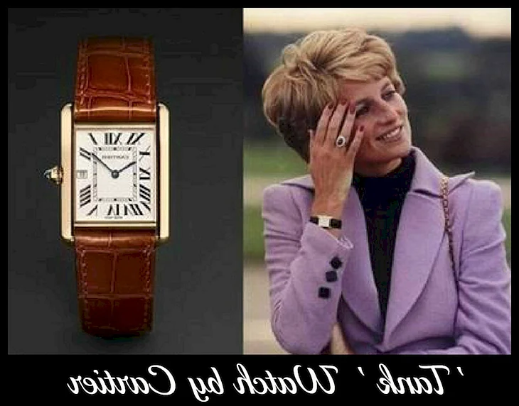 Cartier Tank часы принцессы Дианы