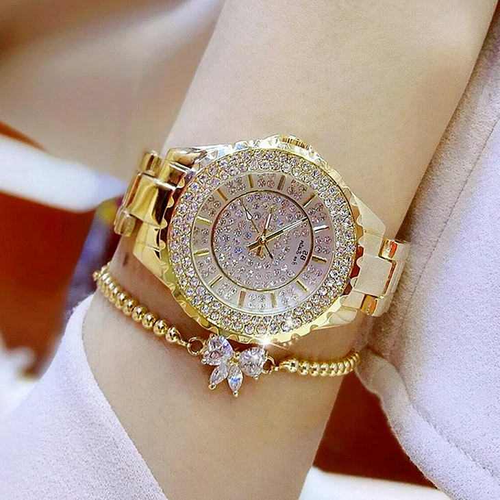 Часы Geneva Quartz женские золотые 585