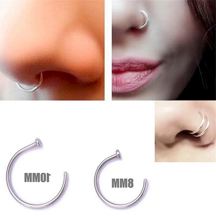 D Ring кольцо в нос