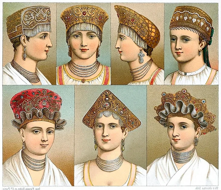Головные уборы древней Руси Кичка