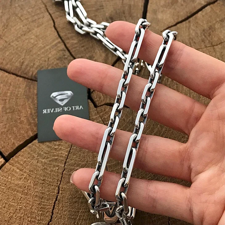 Якорная серебряная цепь 200 грамм