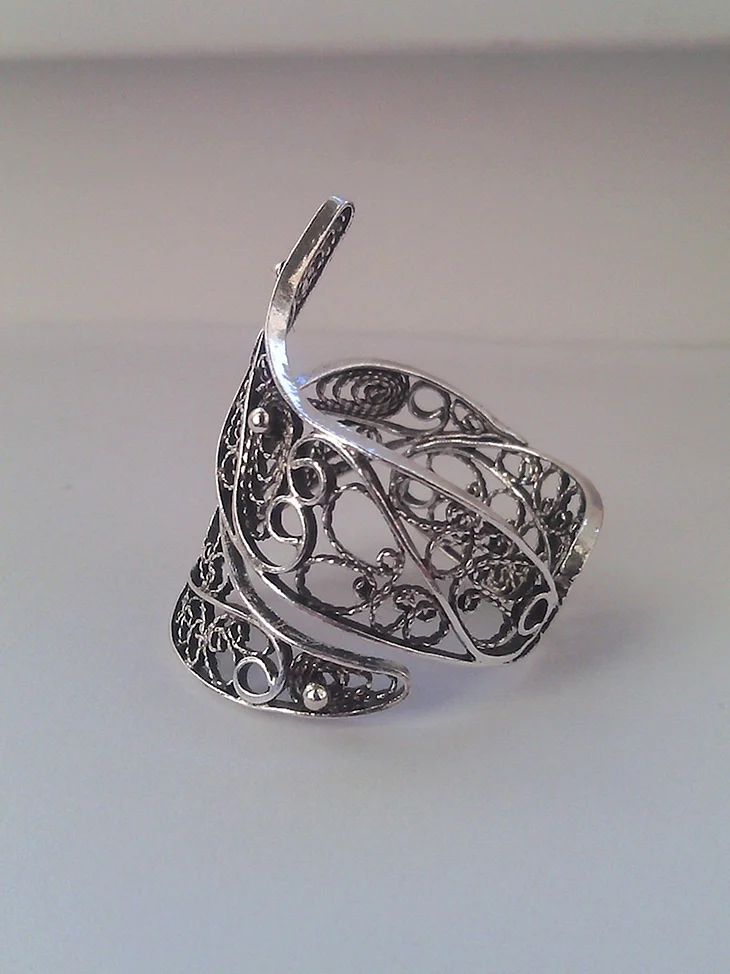 Jewellery Silver Filigree Ring