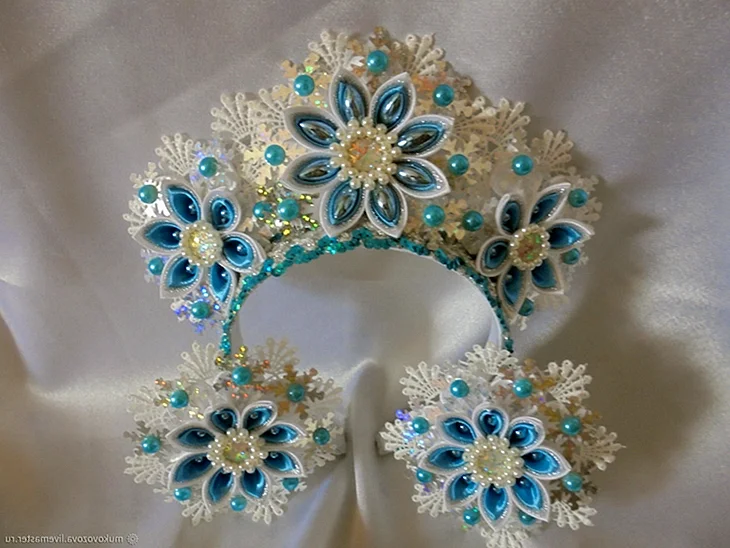 Канзаши корона для Снегурочки