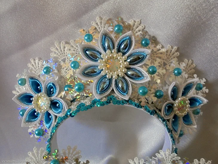 Канзаши корона для Снегурочки