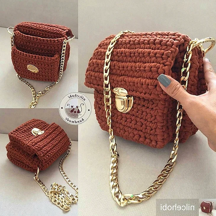 Клатч крючком из шнура
