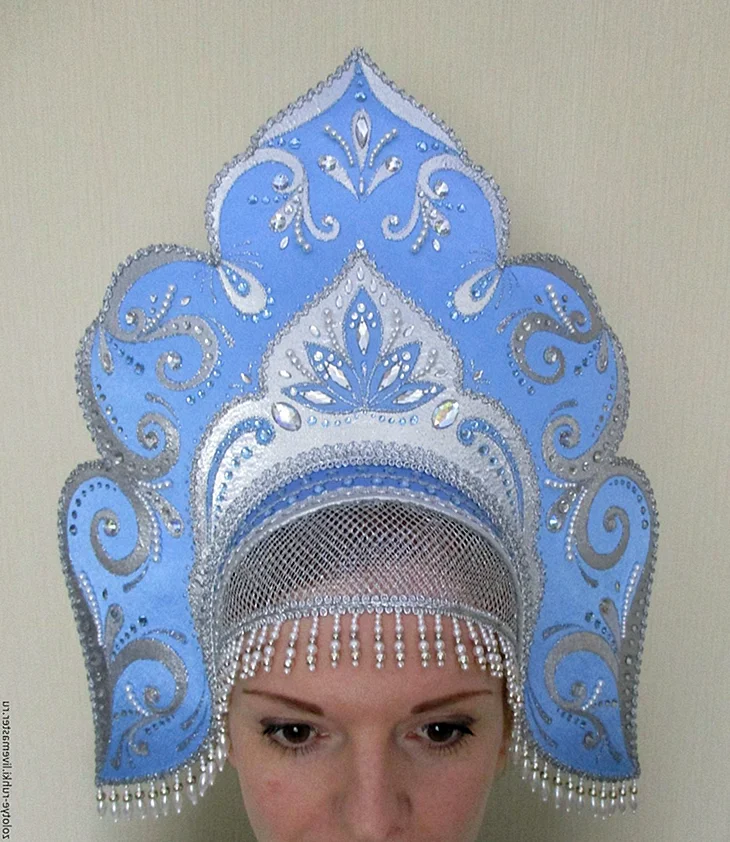 Кокошник Снегурочки на а4