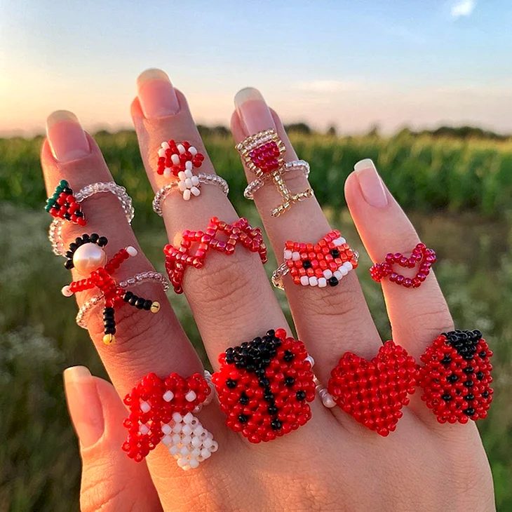 Кольца из бисера