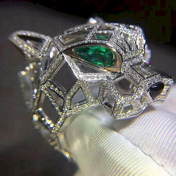 Кольцо Cartier Panthere Onyx Diamond