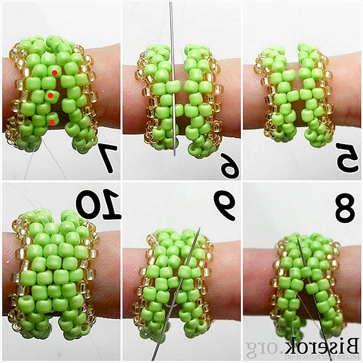 Кольцо для шарфа из бисера