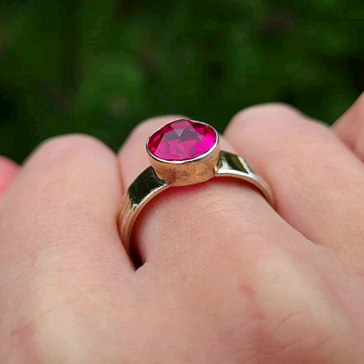 Кольцо серебряное 875 Корунд