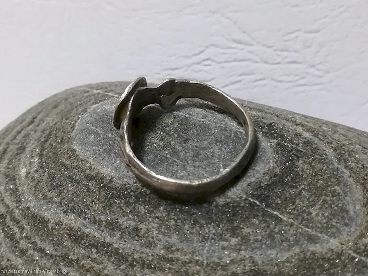 Кольцо старинное серебро