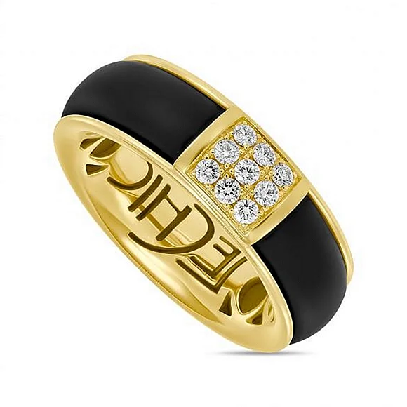 Кольцо Versace c каучуком и бриллиантами