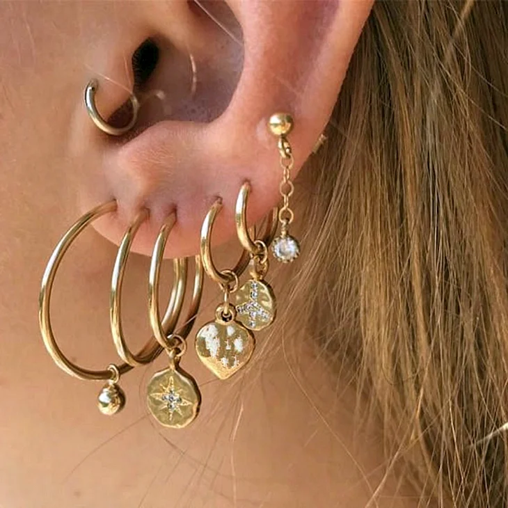 Круглые сережки