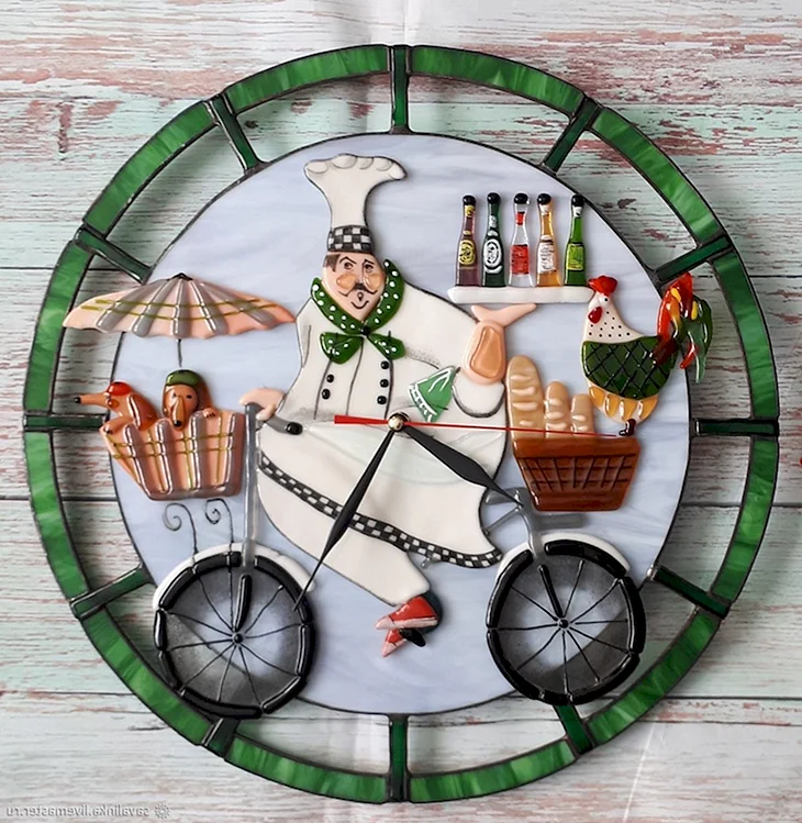 Кухонные часы с поваром