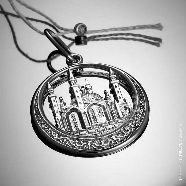 Кулон мечеть серебро