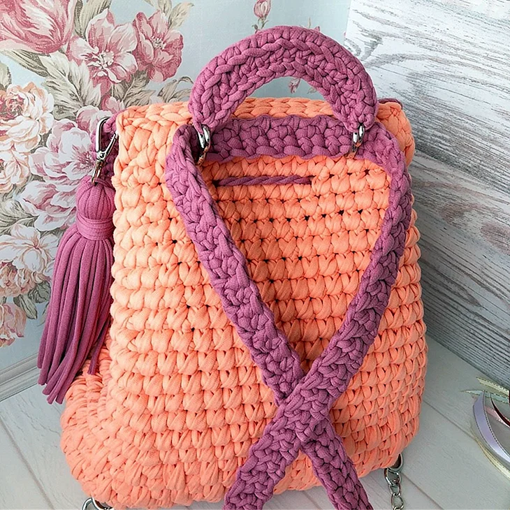 Лямки для рюкзака крючком