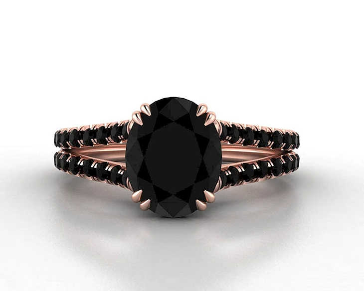 Morganite Ring Black