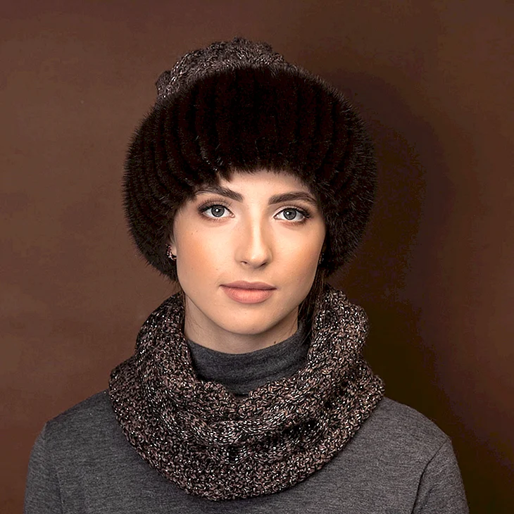 Норковый шарф 