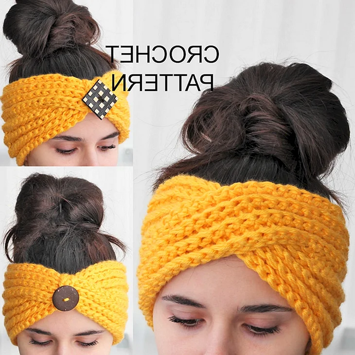 Повязка на голову крючком