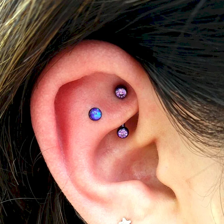 Раковина уха(Daith,Rook,FORWORD,Helix,snug) прокол