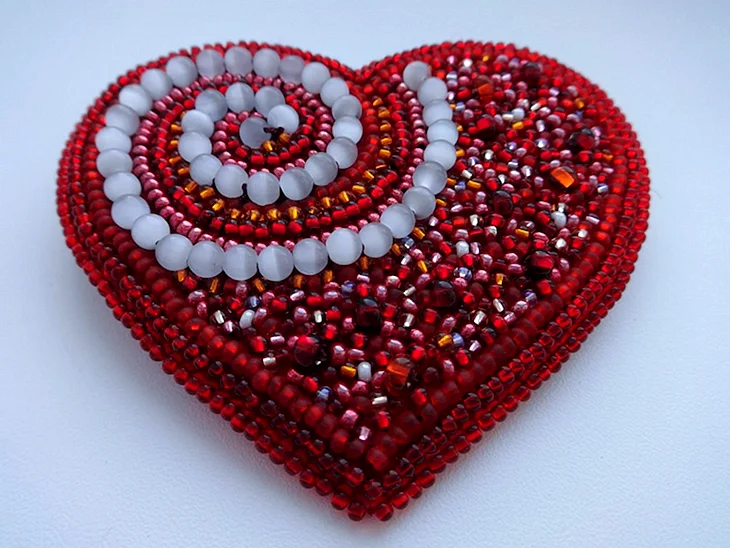 Сердце из бисера