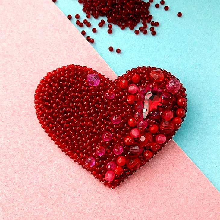 Сердце из бисера