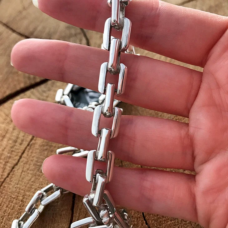 Серебряная цепь Якорная 45гр
