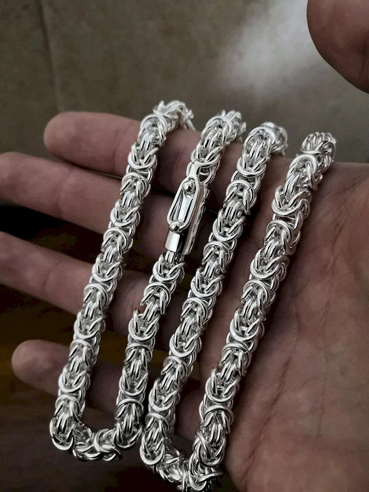 Серебряная цепочка плетение Кардинал