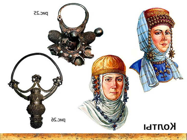 Серебряные колты древней Руси