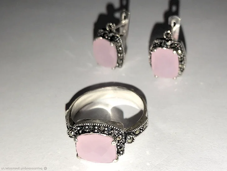 Серебряные наборы украшений из капельного серебра