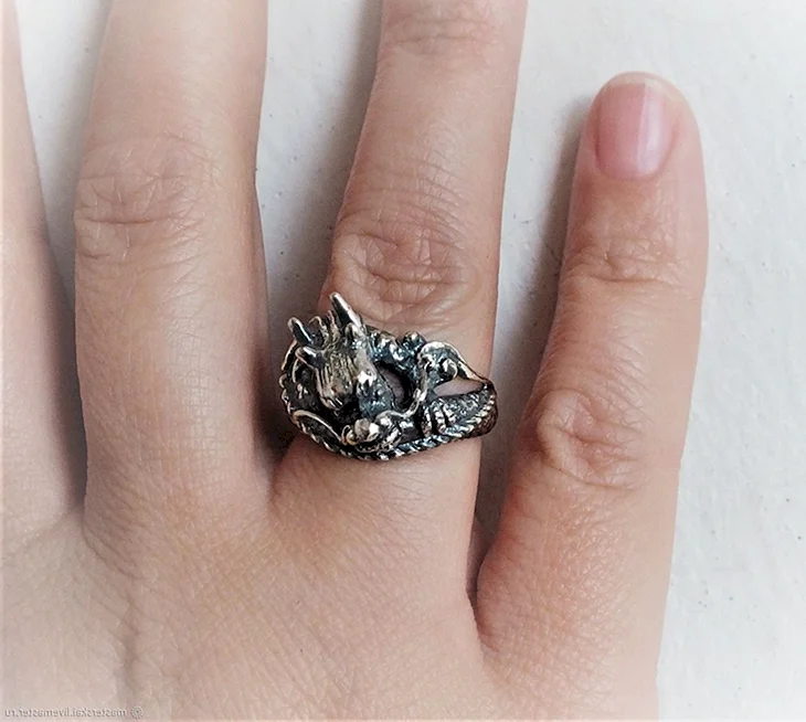 Серебро 925 дракон кольцо