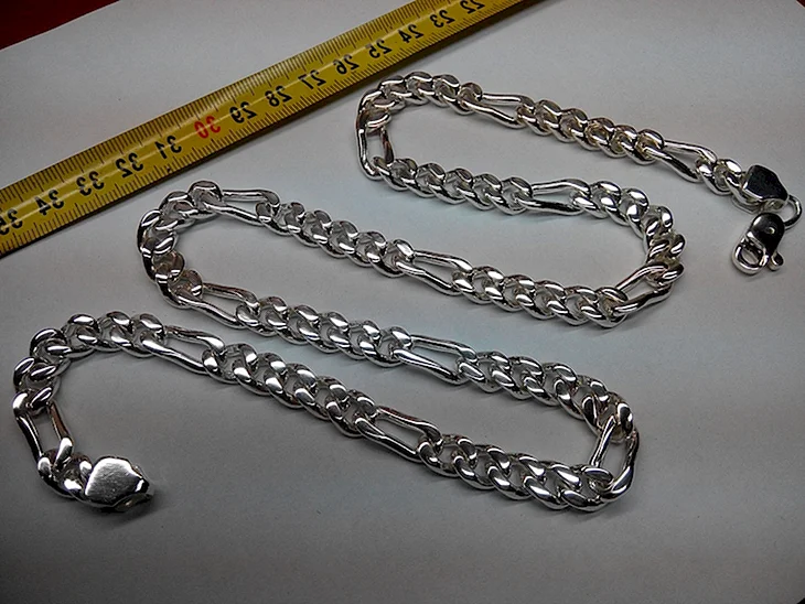 Серебро 925 цепочка мужская Фигаро