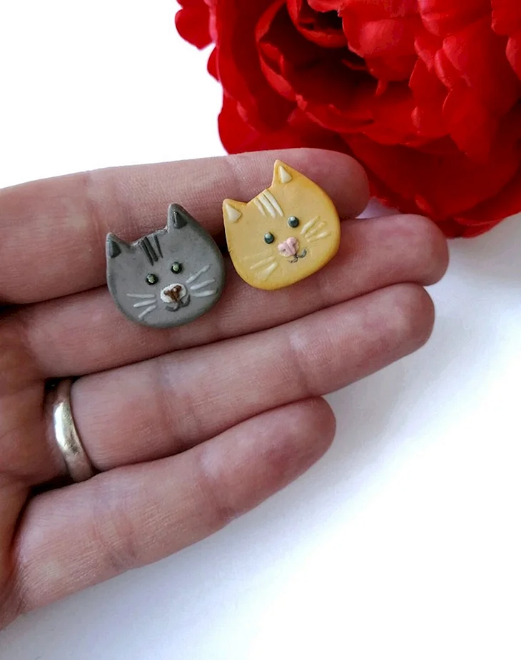 Сережки гвоздики котики
