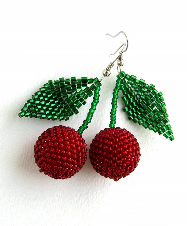 Сережки из бисера