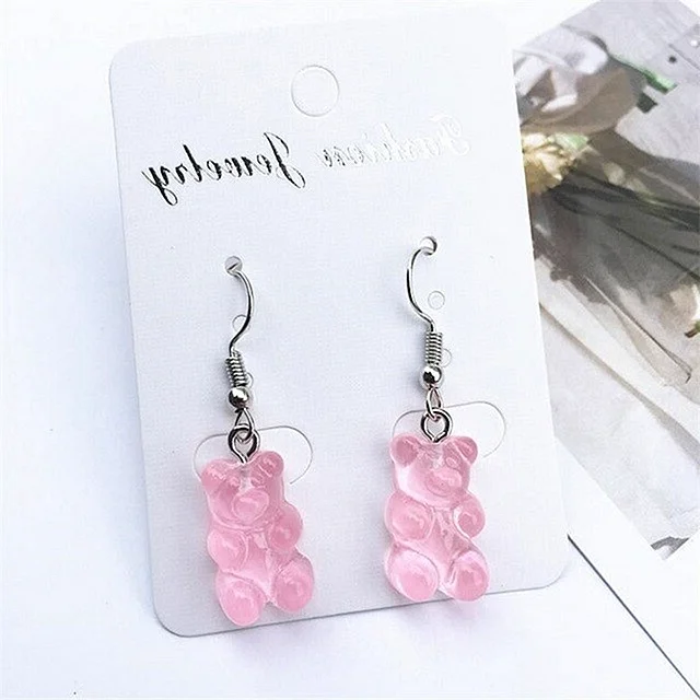 Сережки мишки желейные Алли экспресс