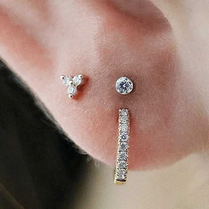 Сережки на 2 дырки
