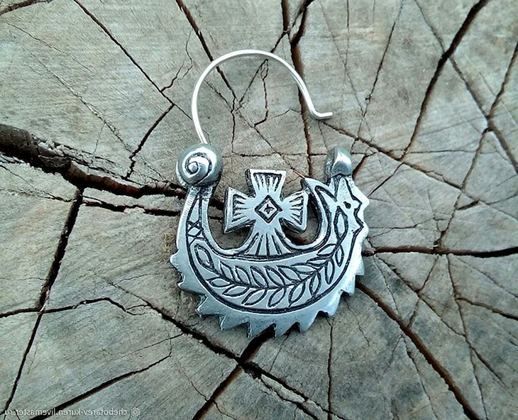 Серьга одинарная Казачья