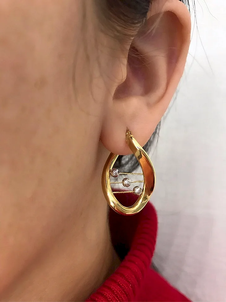 Серьги бесконечность золото