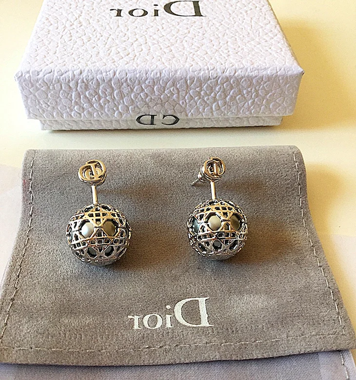 Серьги Dior Secret Cannage