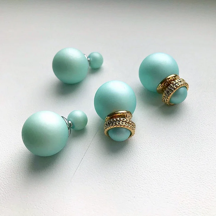 Серьги диор шарики серебро
