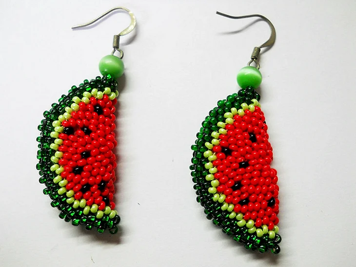 Серьги из бисера детские