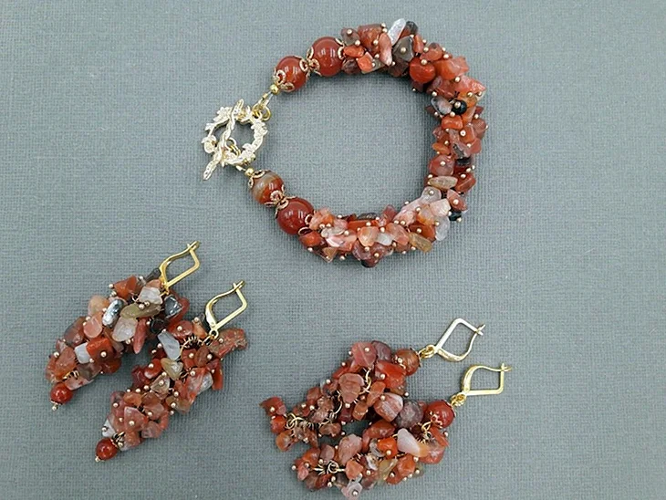 Серьги из каменной крошки